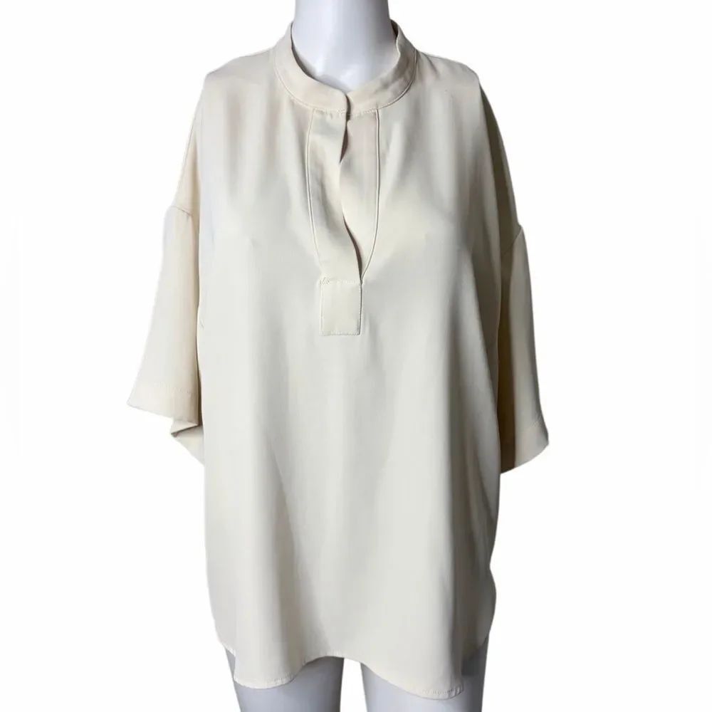 Melloday Elegant Cream Women's Top Size Small